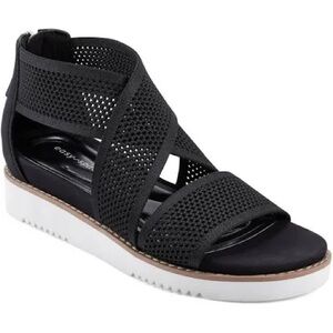 Easy Street Black Mesh Women's Sandals